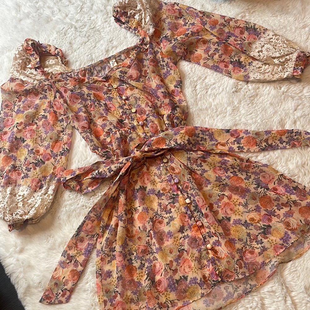 For Love & Lemons Gardenia Robe - SIZE: XXS